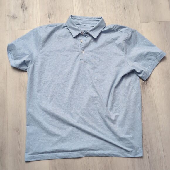 Mizzen Main Polo Shirt Mens large Blue Performance Short Sleeve mizzen + Main - Picture 1 of 6